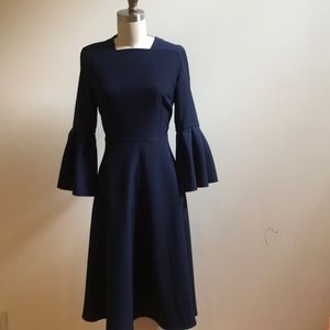 Beautiful navy blue midi dress